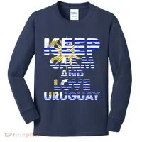 Keep Calm And Love Uruguay Kids Long Sleeve Shirt thumb 0