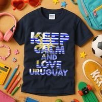 Keep Calm And Love Uruguay Kids T-Shirt thumb 3