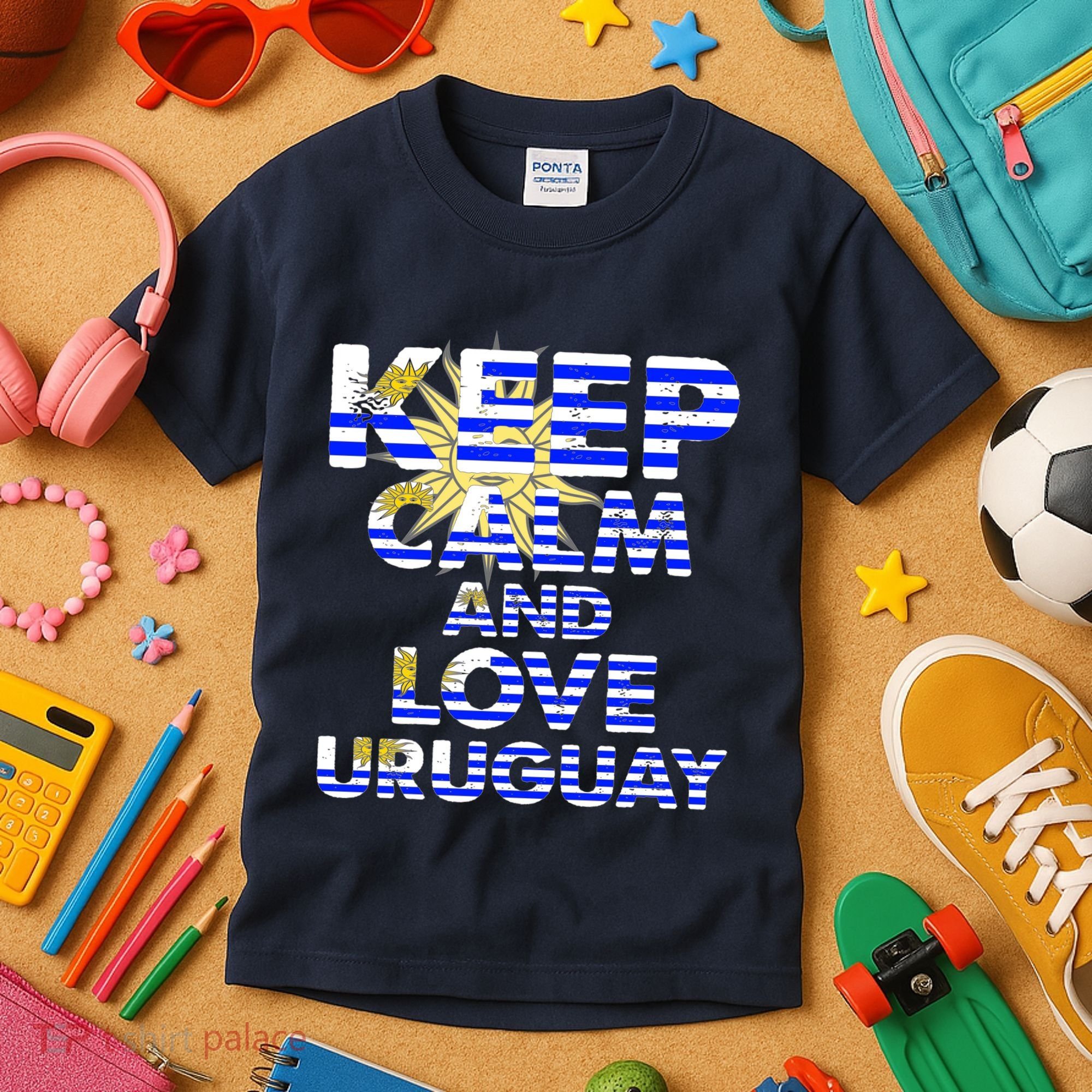 Keep Calm And Love Uruguay Kids T-Shirt