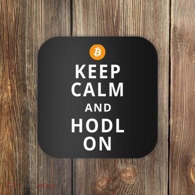 Keep Cam And Hodl On Bitcoin Coaster