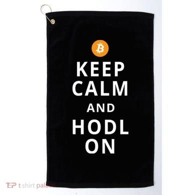 Keep Cam And Hodl On Bitcoin Golf Towel