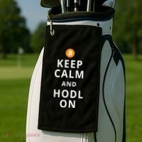 Keep Cam And Hodl On Bitcoin Golf Towel thumb 2