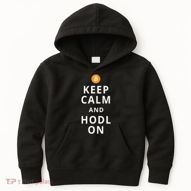 Keep Cam And Hodl On Bitcoin Kids Hoodie