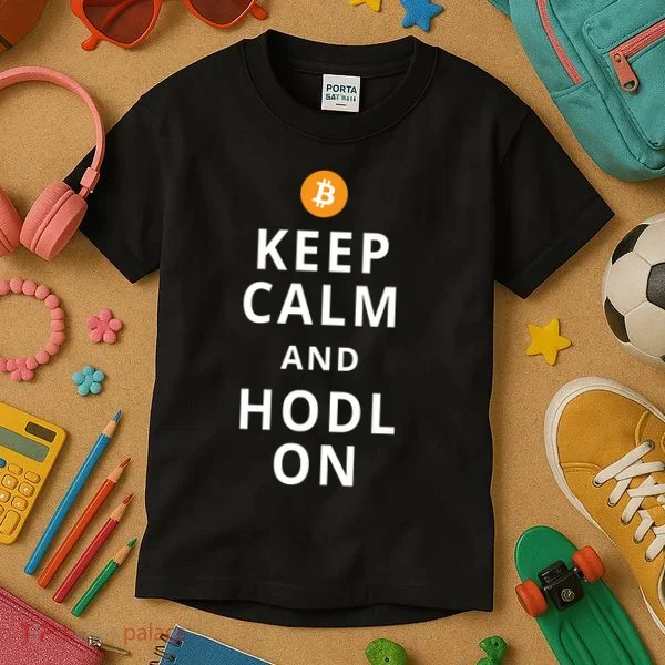 Keep Cam And Hodl On Bitcoin Kids T-Shirt