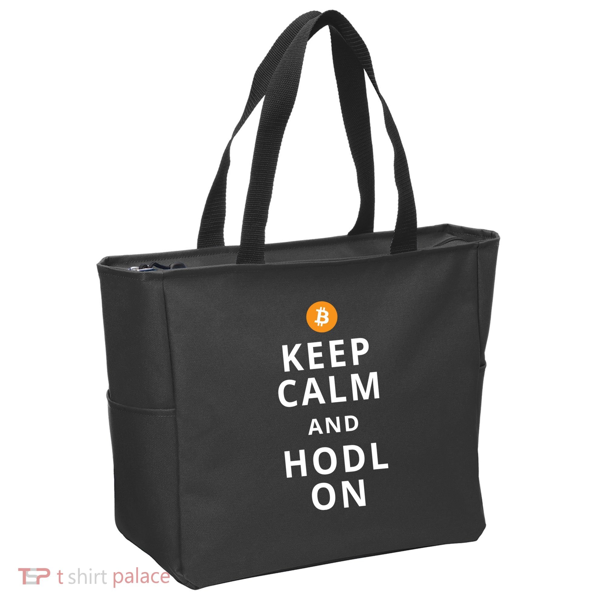 Keep Cam And Hodl On Bitcoin Tote Bag