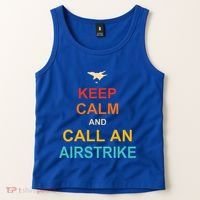 Keep Calm And Call An Airstrike Tank Top thumb 2