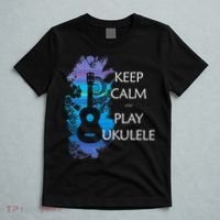 KEEP CALM And PLAY UKULELE Tribal Colorful T-Shirt thumb 5