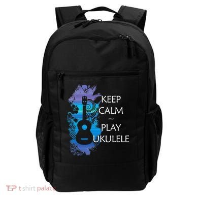 KEEP CALM And PLAY UKULELE Tribal Colorful Backpack