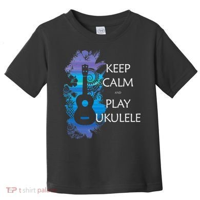 KEEP CALM And PLAY UKULELE Tribal Colorful Toddler T-Shirt