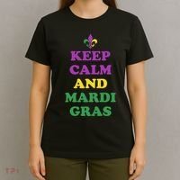 Keep Calm And Mardi Gras Festive T-Shirt thumb 4