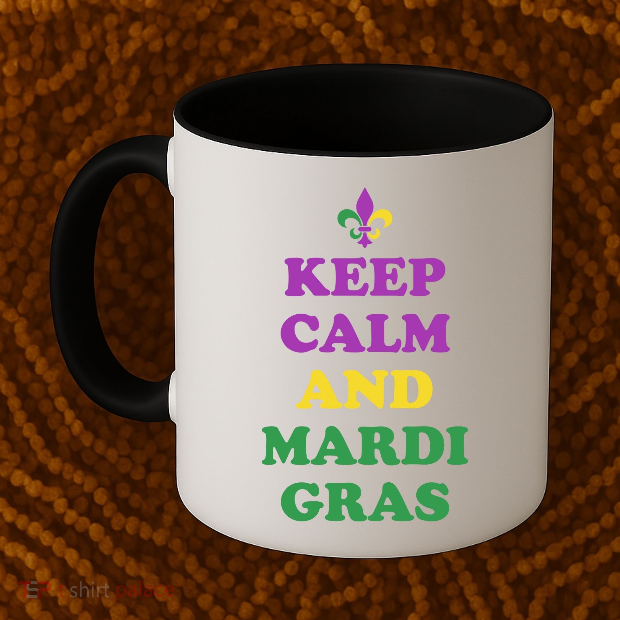 Keep Calm And Mardi Gras Festive Coffee Mug