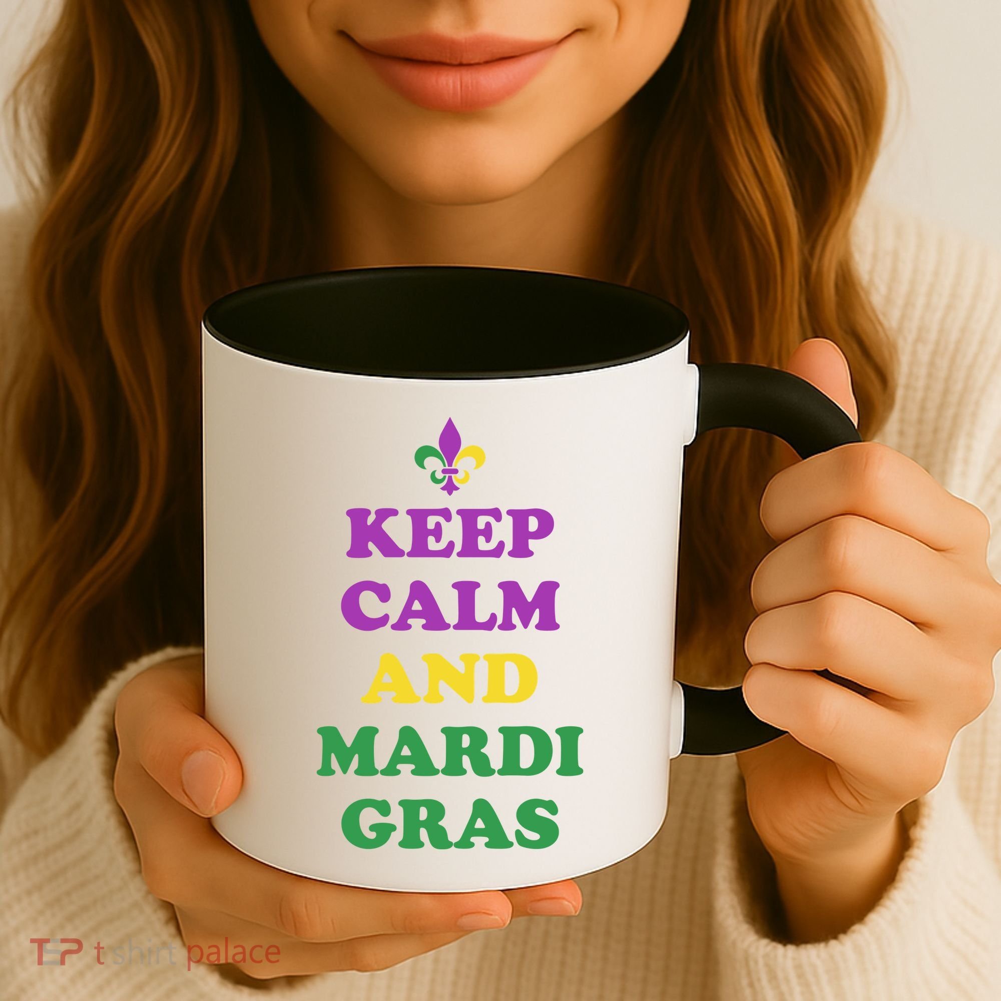 Keep Calm And Mardi Gras Festive Coffee Mug