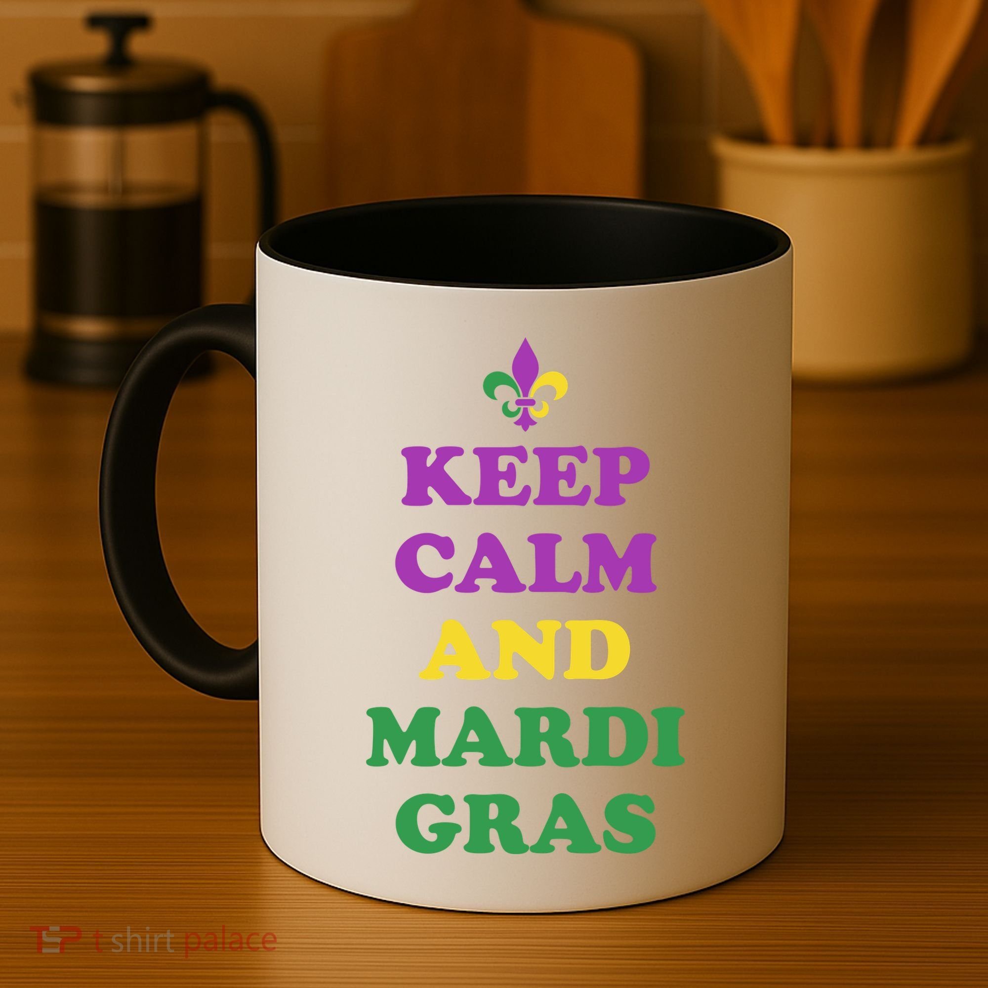 Keep Calm And Mardi Gras Festive Coffee Mug