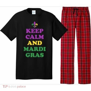 Keep Calm And Mardi Gras Festive Pajama Set