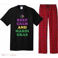 Keep Calm And Mardi Gras Festive Pajama Set thumb 0