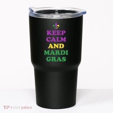 Keep Calm And Mardi Gras Festive Tumbler