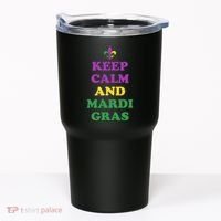 Keep Calm And Mardi Gras Festive Tumbler thumb 0