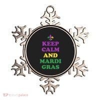 Keep Calm And Mardi Gras Festive Ornament thumb 0