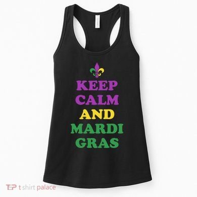 Keep Calm And Mardi Gras Festive Women's Tank Top