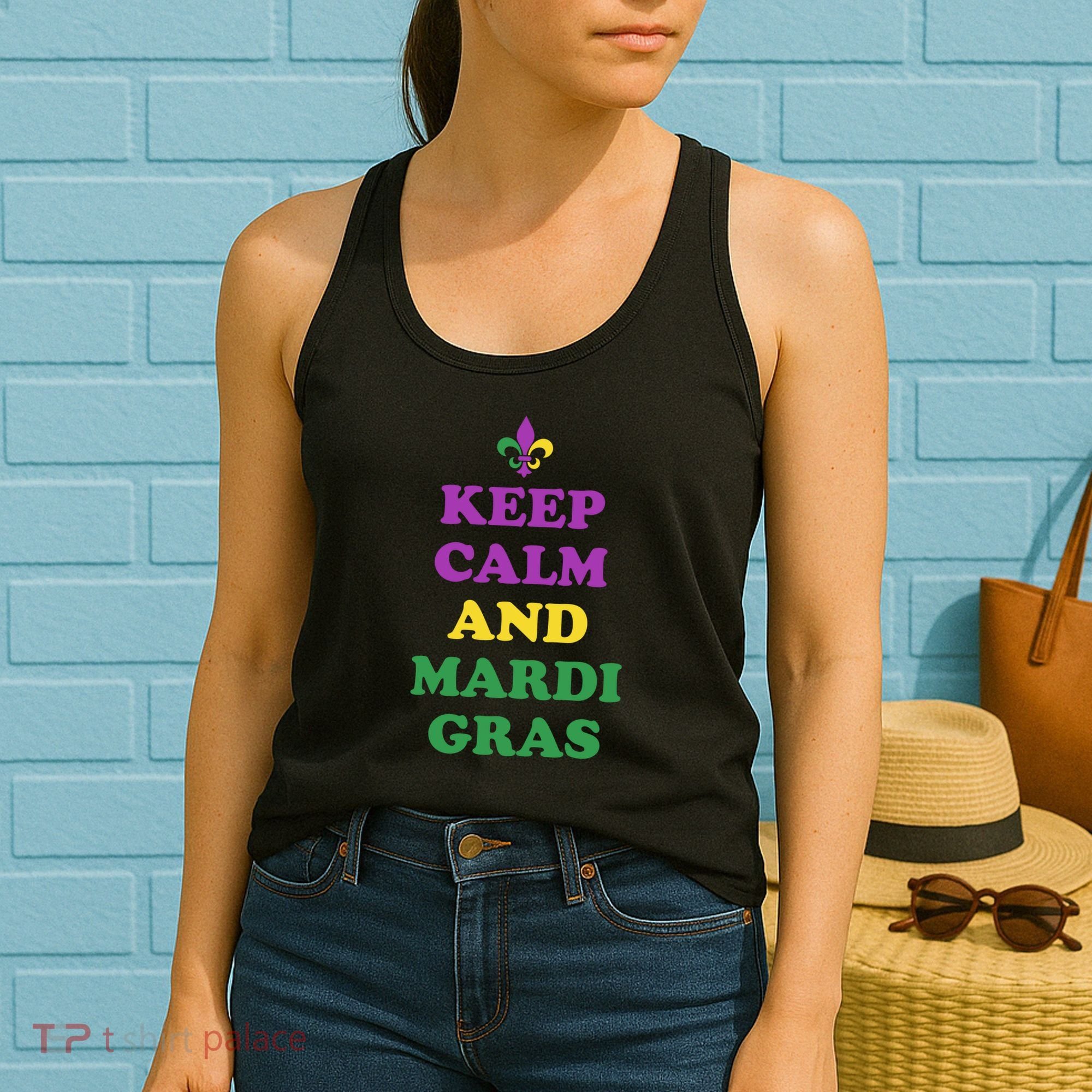 Keep Calm And Mardi Gras Festive Women's Tank Top