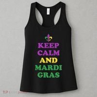 Keep Calm And Mardi Gras Festive Women's Tank Top thumb 3