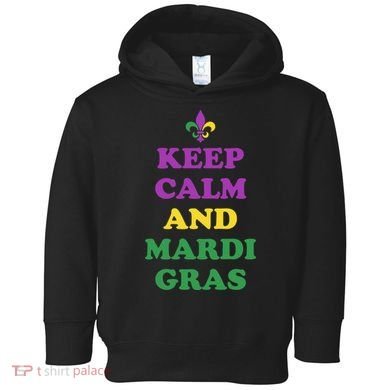 Keep Calm And Mardi Gras Festive Toddler Hoodie