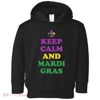 Keep Calm And Mardi Gras Festive Toddler Hoodie thumb 0