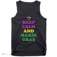 Keep Calm And Mardi Gras Festive Tank Top thumb 0