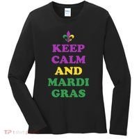 Keep Calm And Mardi Gras Festive Women's Long Sleeve Shirt thumb 0