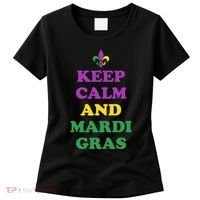Keep Calm And Mardi Gras Festive Women's T-Shirt thumb 0
