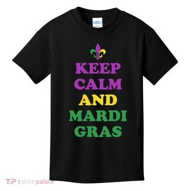 Keep Calm And Mardi Gras Festive Kids T-Shirt