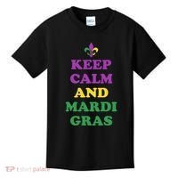 Keep Calm And Mardi Gras Festive Kids T-Shirt thumb 0