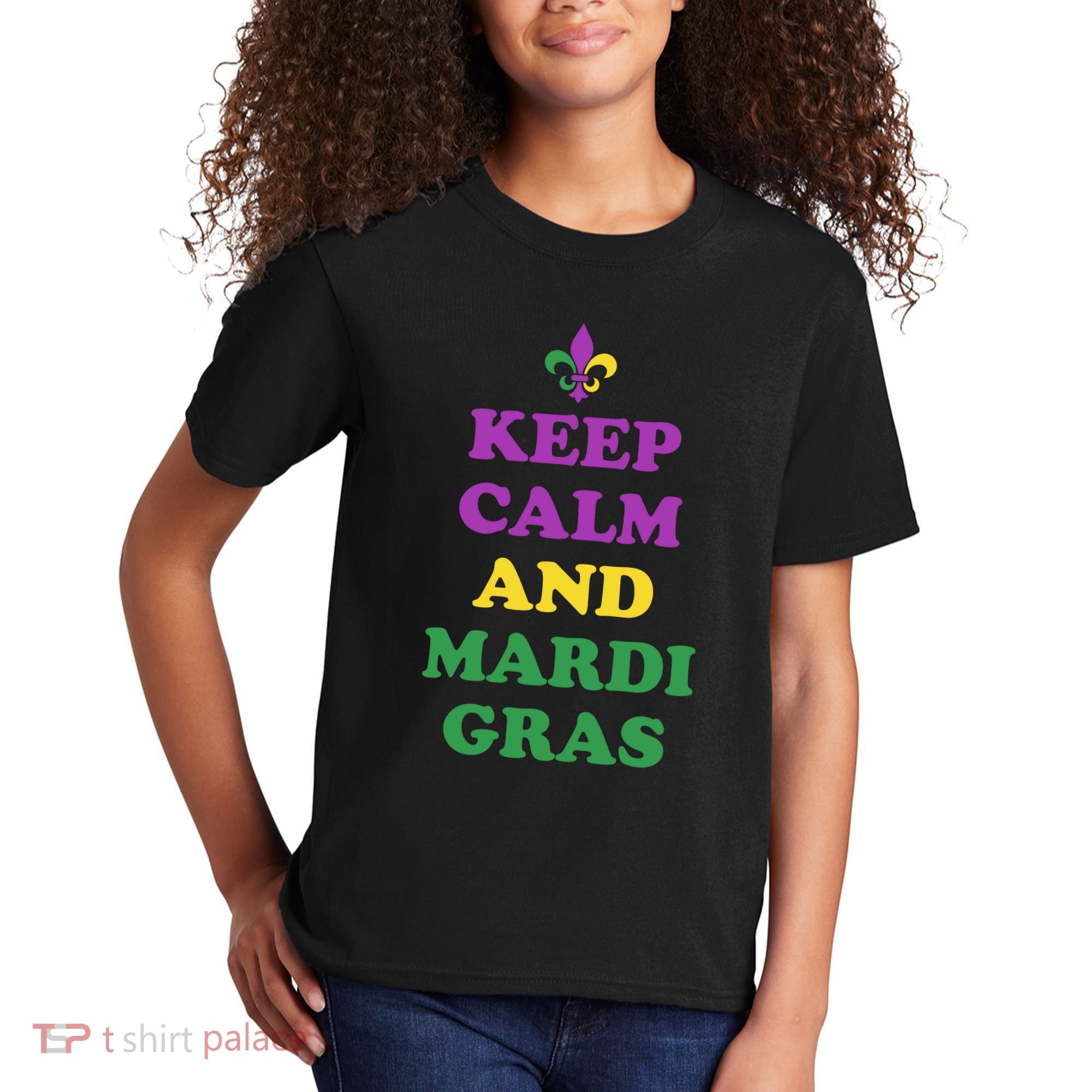 Keep Calm And Mardi Gras Festive Kids T-Shirt