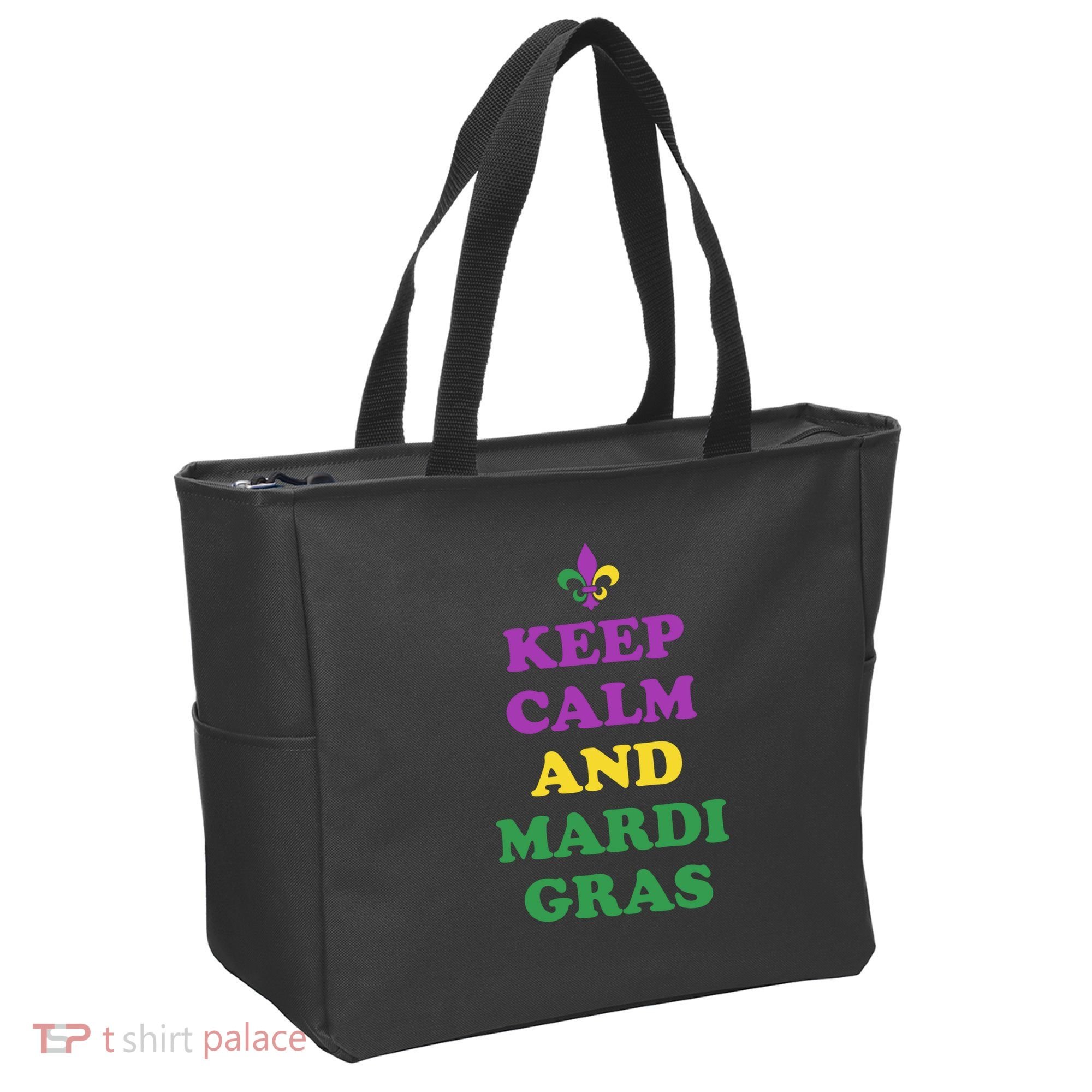 Keep Calm And Mardi Gras Festive Tote Bag