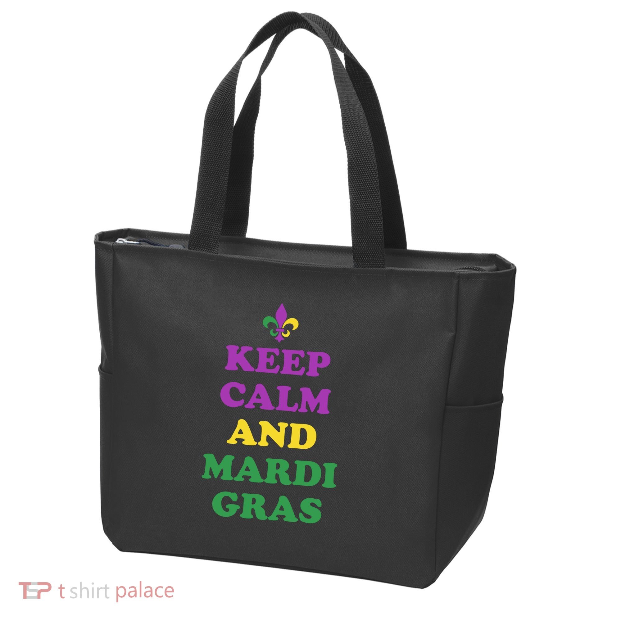 Keep Calm And Mardi Gras Festive Tote Bag