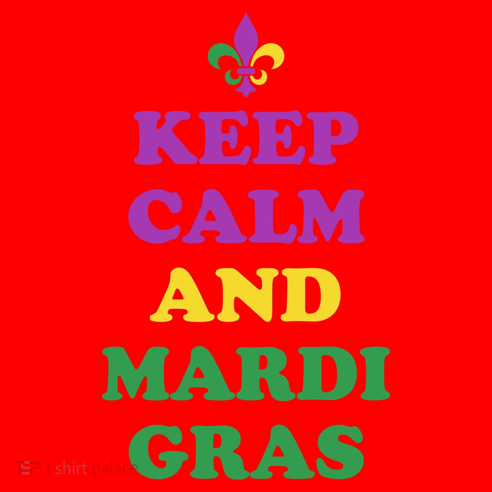 Keep Calm And Mardi Gras Festive Santa Hat