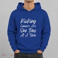 Kicking CancerS Ass One Day At A Time Cancer Awareess Gift Hoodie thumb 0