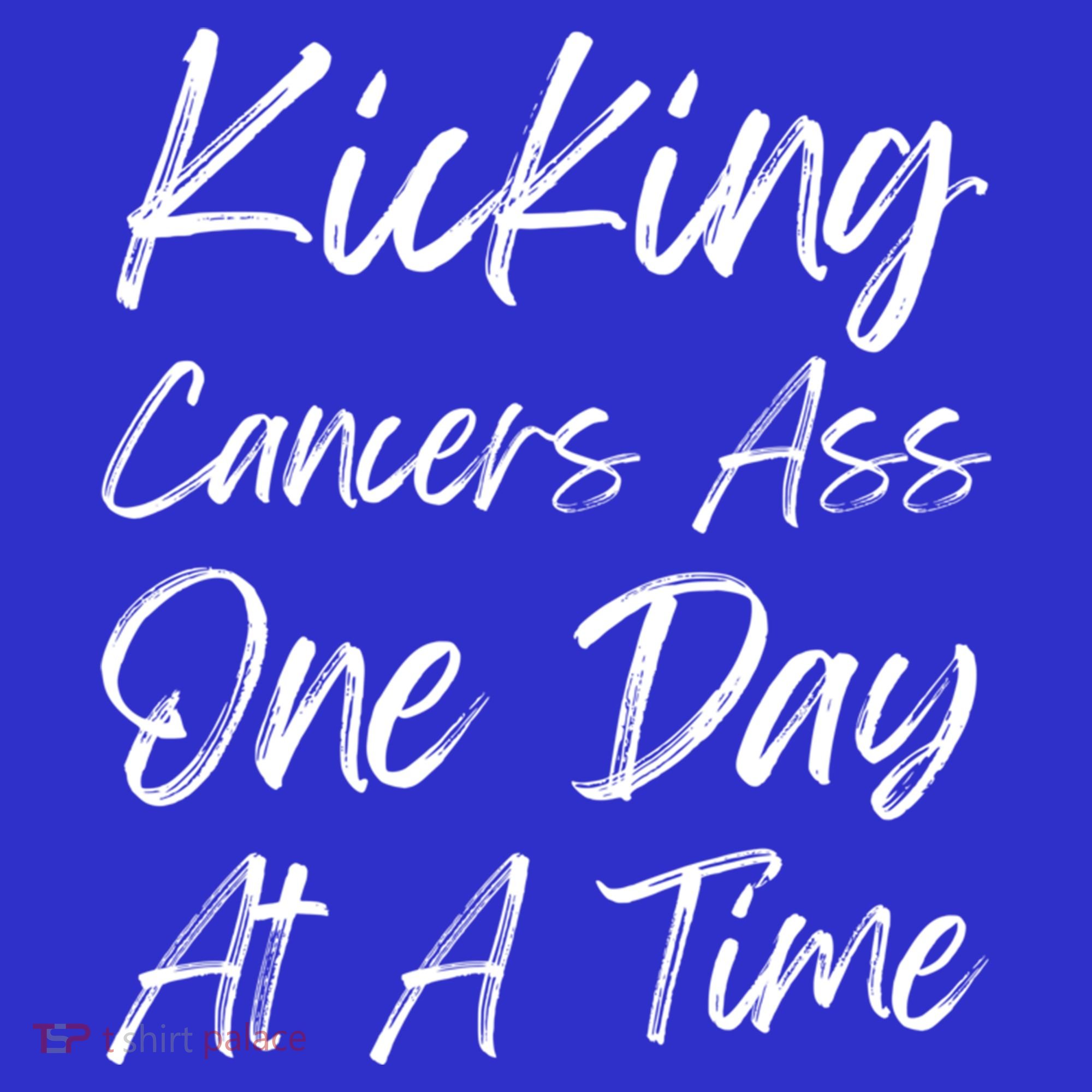Kicking CancerS Ass One Day At A Time Cancer Awareess Gift Long Sleeve Shirt