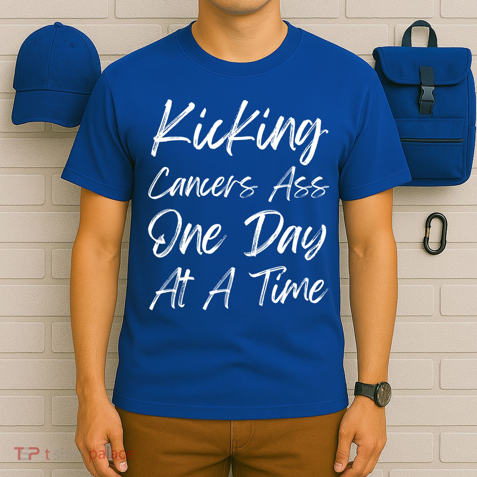 Kicking CancerS Ass One Day At A Time Cancer Awareess Gift T-Shirt