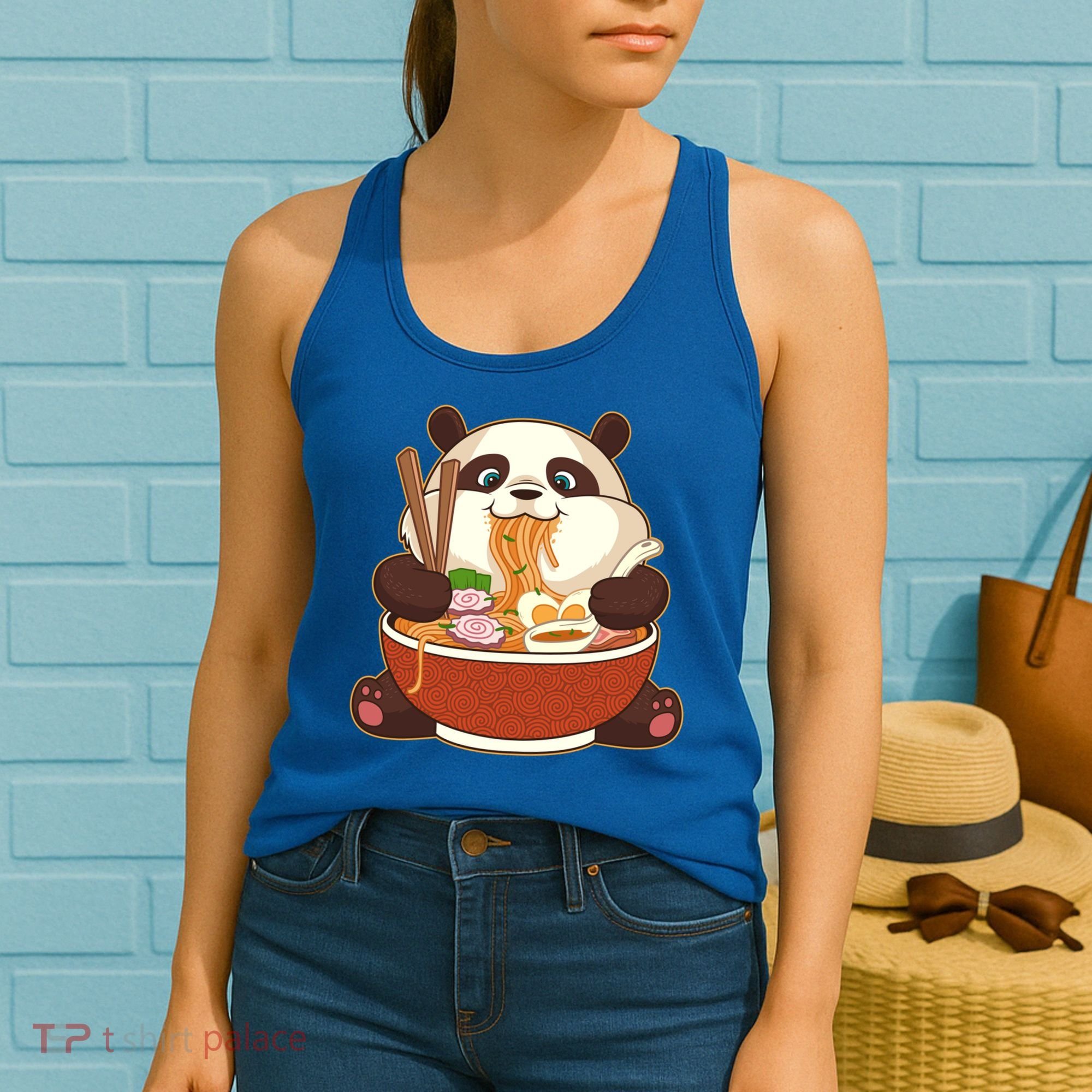 Kawaii Cute Anime Panda Otaku Japanese Ramen Noodles Gift Women's Tank Top