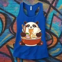 Kawaii Cute Anime Panda Otaku Japanese Ramen Noodles Gift Women's Tank Top thumb 3
