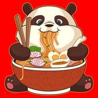 Kawaii Cute Anime Panda Otaku Japanese Ramen Noodles Gift Santa Hat thumb 1