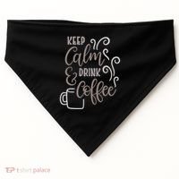 Keep Calm And Drink Coffee USA-Made Doggie Bandana thumb 0