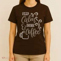 Keep Calm And Drink Coffee T-Shirt thumb 4