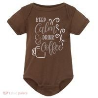 Keep Calm And Drink Coffee Baby Bodysuit thumb 0