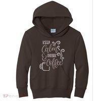 Keep Calm And Drink Coffee Kids Hoodie thumb 0