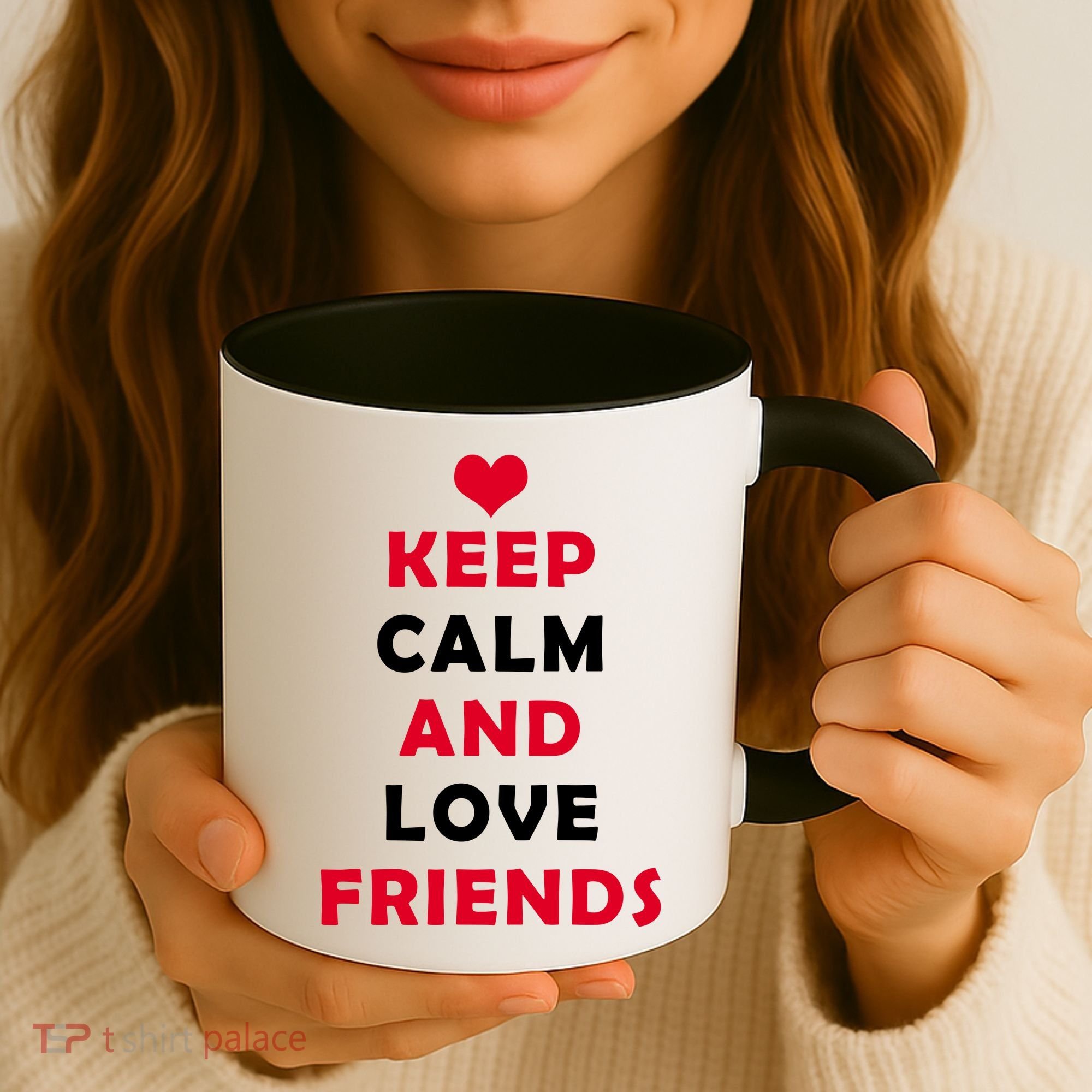 Keep Calm And Love Friends Coffee Mug
