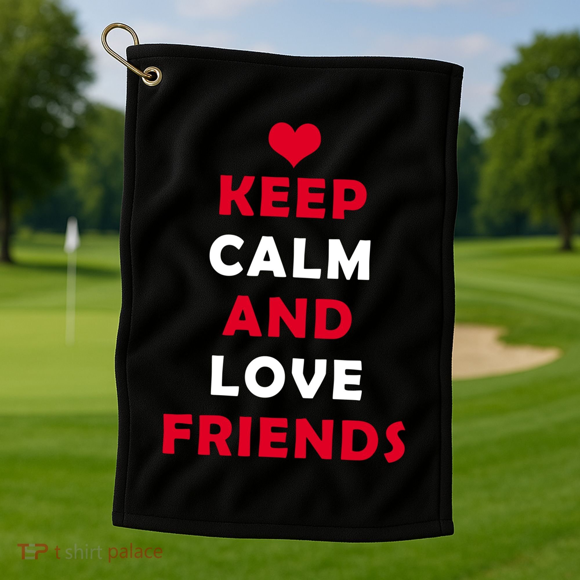 Keep Calm And Love Friends Golf Towel