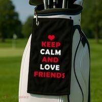 Keep Calm And Love Friends Golf Towel thumb 2