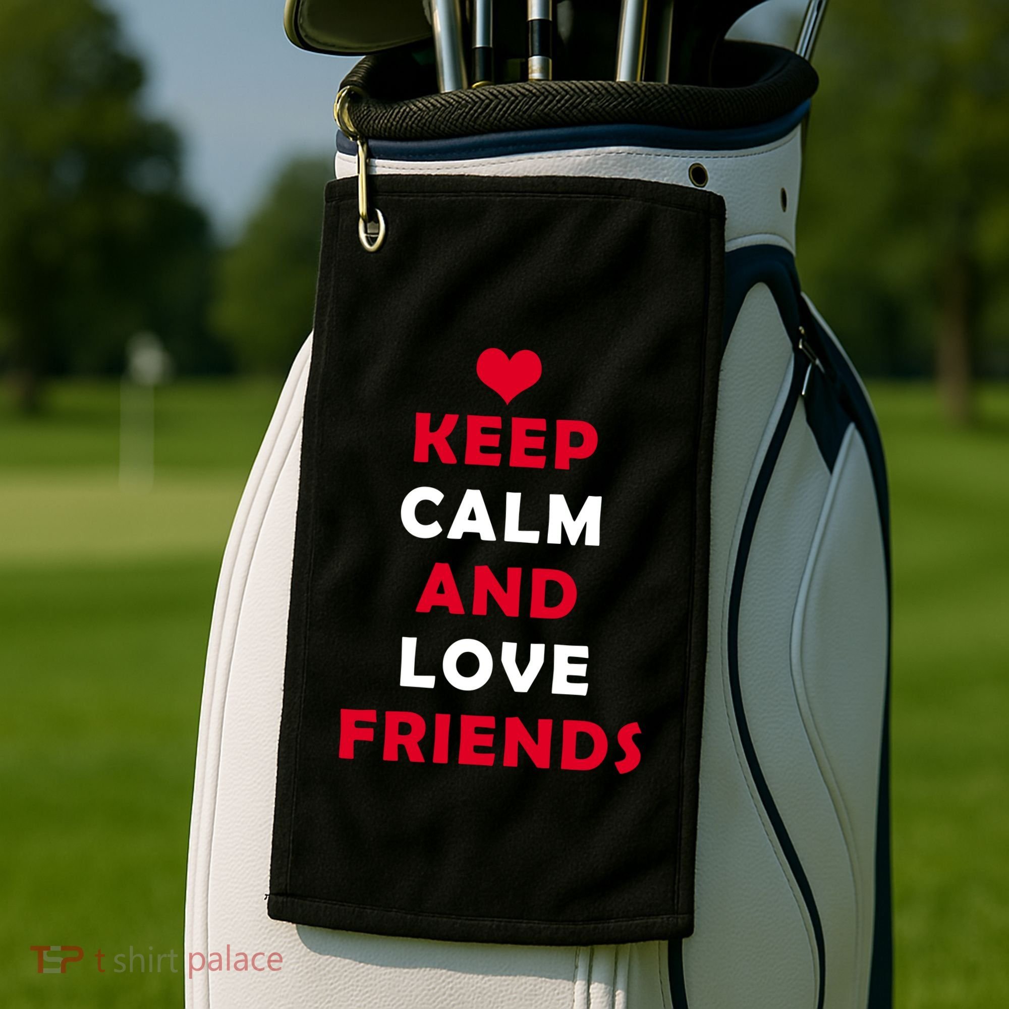 Keep Calm And Love Friends Golf Towel
